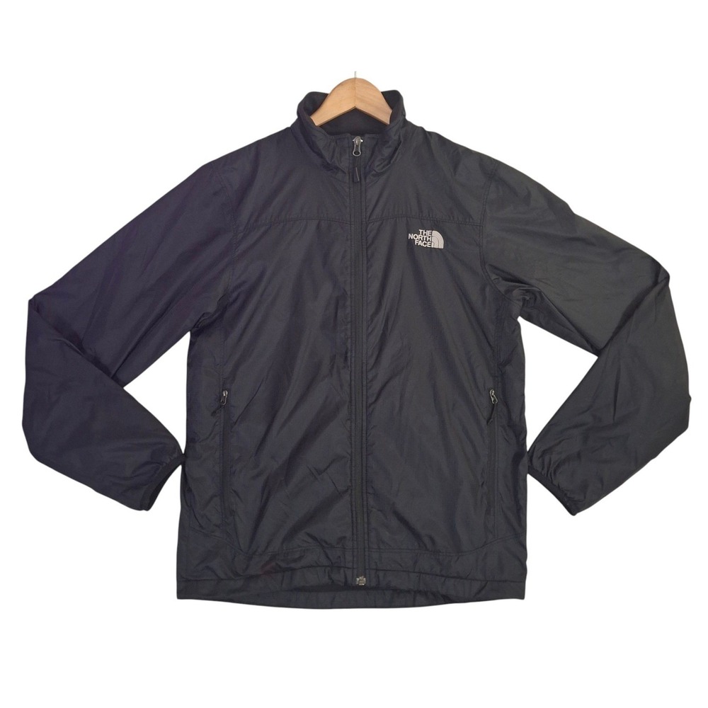 The North Face Taya Jacket Mens Small Black Full Zip Fleece Lined Windbreaker